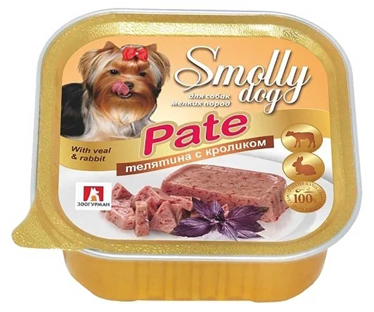Консервы Zoogurman (Зоогурман) Для Собак Мелких Пород Телятина и Кролик Smolly Dog 100г 2472