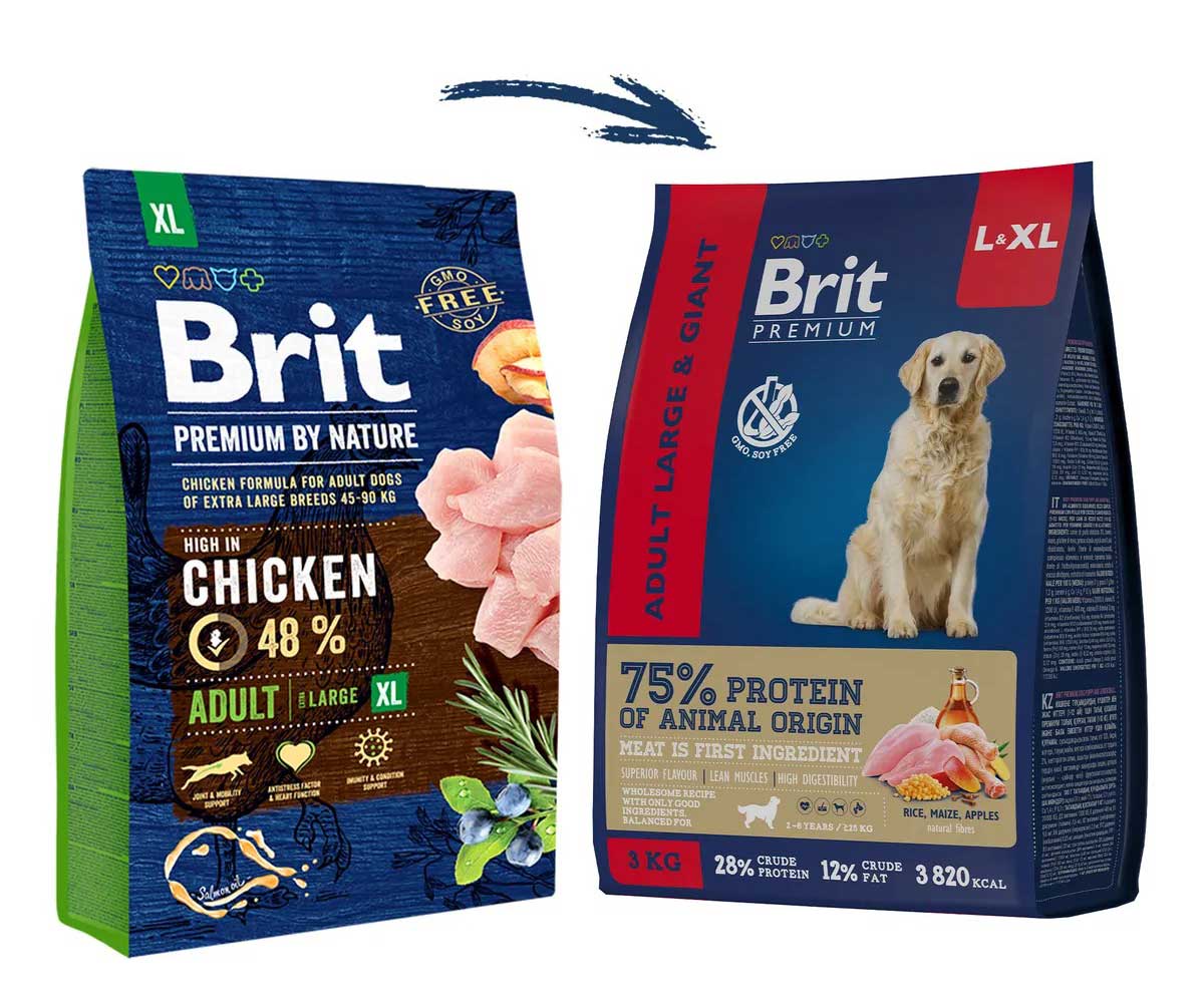 Сухой Корм Brit (Брит) Для Собак Крупных и Гигантских Пород Курица Premium Dog Adult Large & Giant 3кг 5049998