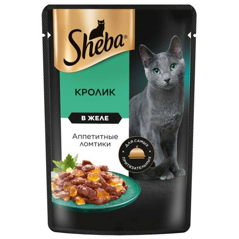 Влажный Корм Sheba (Шеба) Для Кошек Кролик в Желе 75г (1*28)