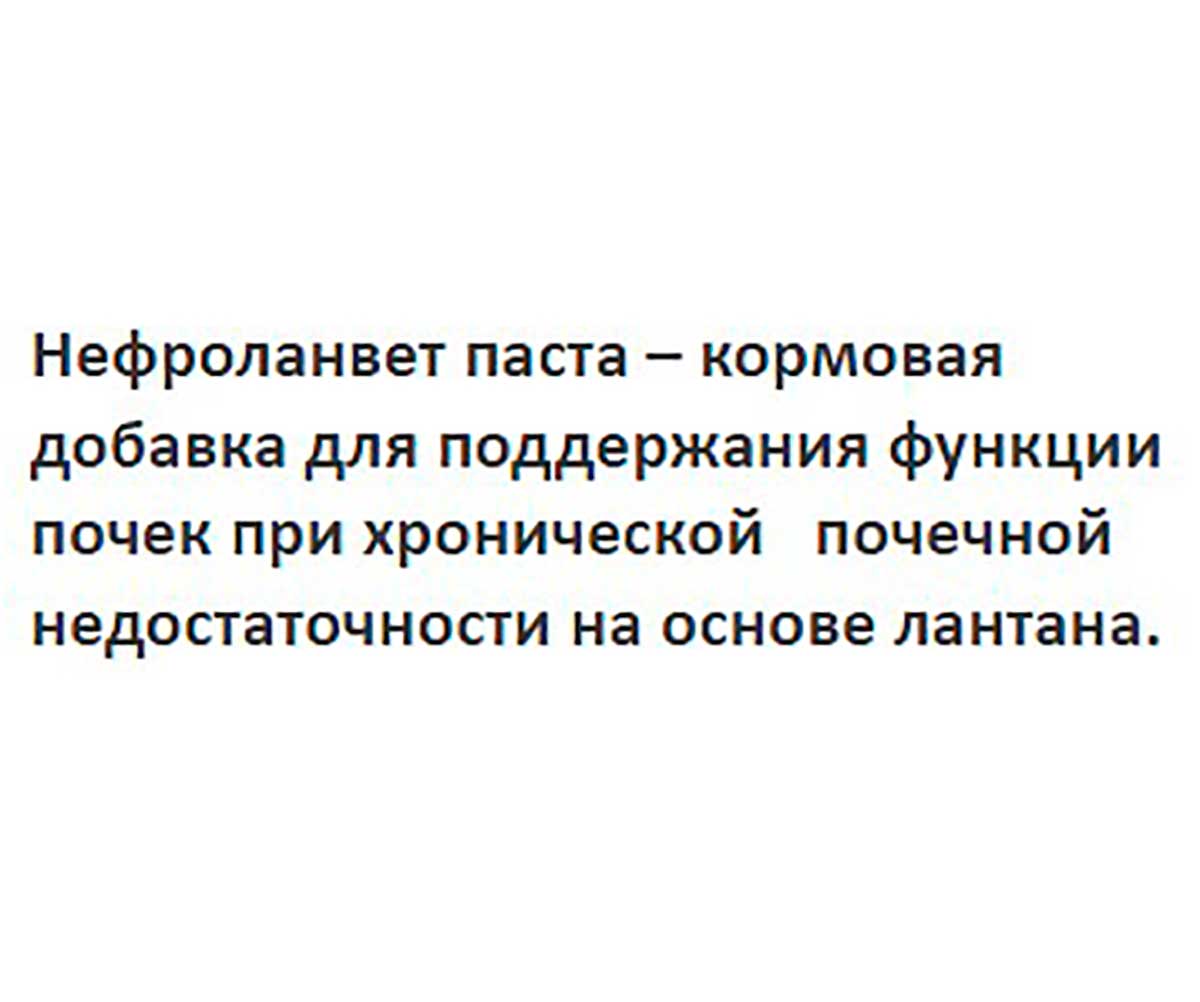 Нефроланвет Паста  Для Кошек и Собак Для Поддержания Функции Почек 75мл