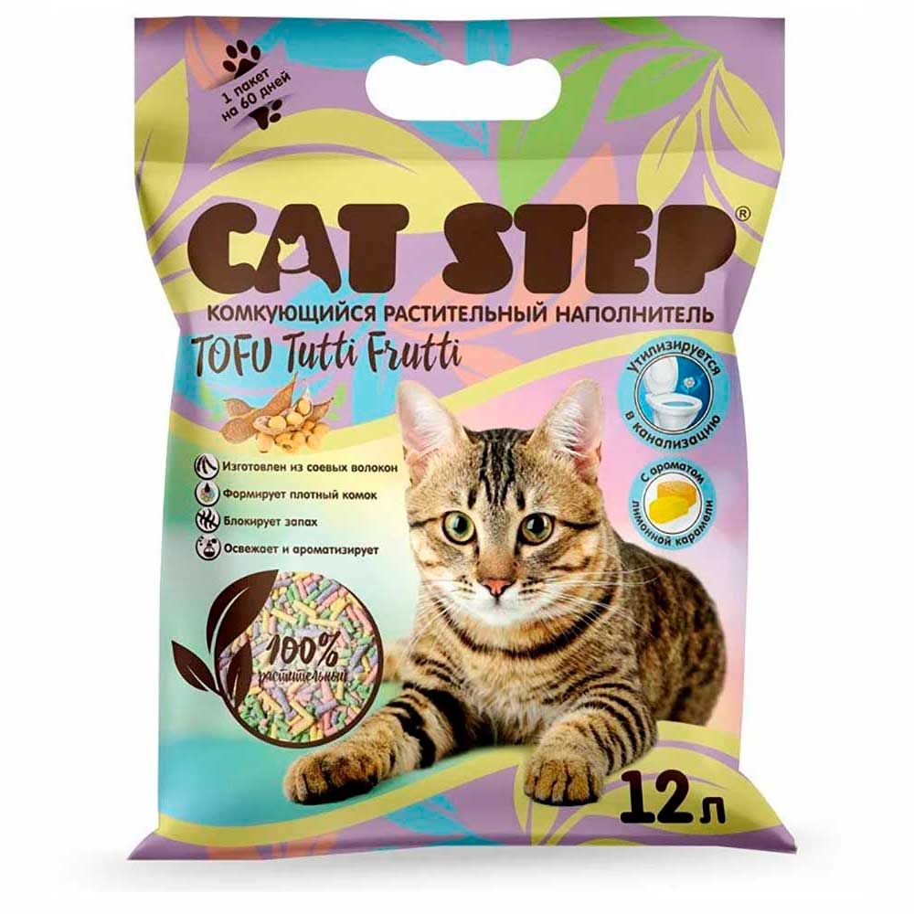 Наполнитель Для Кошачьего Туалета Cat Step (Кэт Степ) Tofu Tuffi Frutti 12л Комкующийся Растительный 20333014