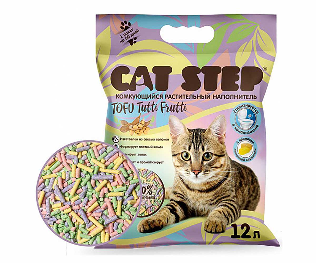 Наполнитель Для Кошачьего Туалета Cat Step (Кэт Степ) Tofu Tuffi Frutti 12л Комкующийся Растительный 20333014