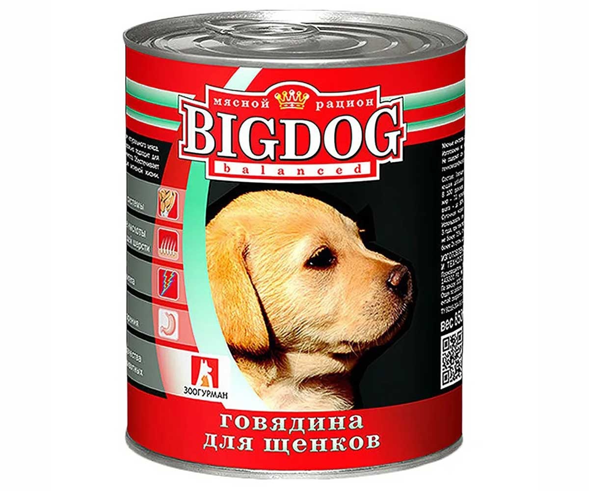 Консервы Zoogurman (Зоогурман) Для Щенков Говядина 850г Big Dog (1*9) 1635