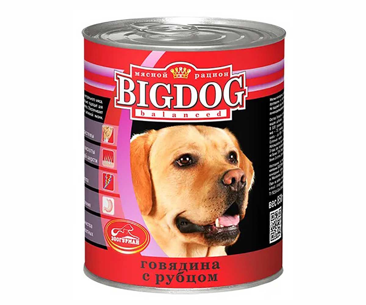 Консервы Zoogurman (Зоогурман) Консервы Для Собак Говядина и Рубец Big Dog 850г (1*9) 0539