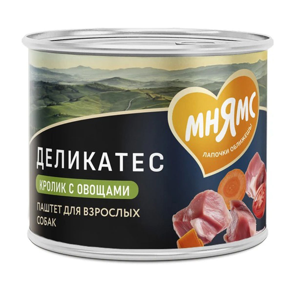 Консервы Мнямс Для Собак Касуэла По-Мадридски Кролик и Овощи Delicatesse 200г