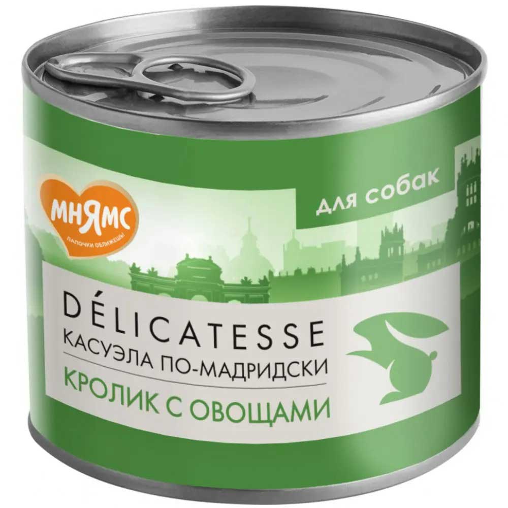 Консервы Мнямс Для Собак Касуэла По-Мадридски Кролик и Овощи Delicatesse 200г
