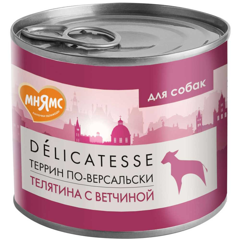 Консервы Мнямс Для Собак Террин По-Версальски Телятина и Ветчина Delicatesse 200г
