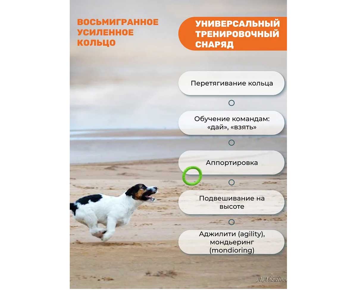 Игрушка Doglike (Доглайк) Для Собак Кольцо 8-Гранное 11.5-12.5см Крохотное D-0395 Зеленый