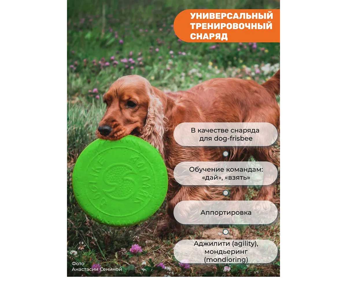 Игрушка Doglike (Доглайк) Тарелка Летающая Средняя Dt-0399 Зеленый