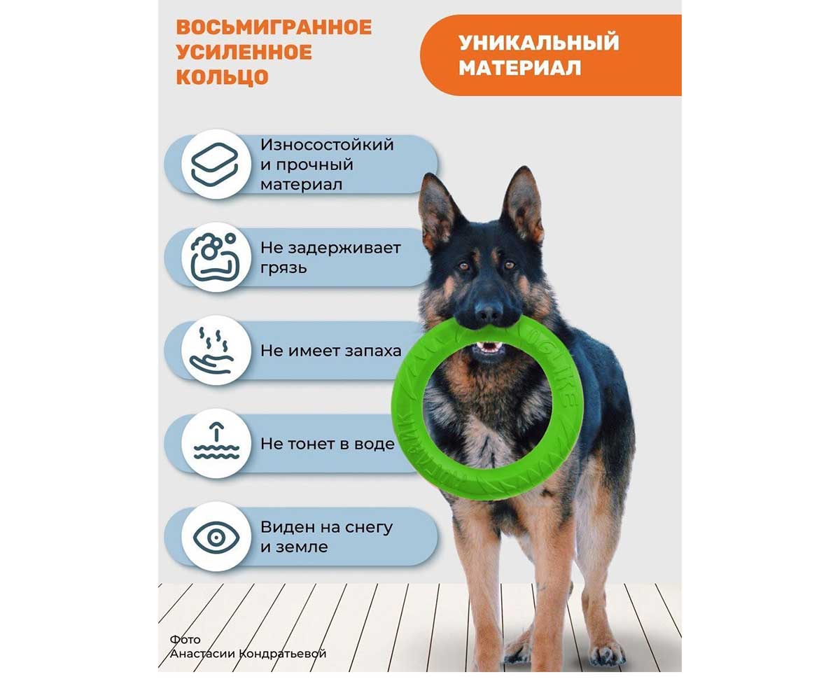 Игрушка Doglike (Доглайк) Кольцо 8-Гранное Большое D-0388 Зеленый