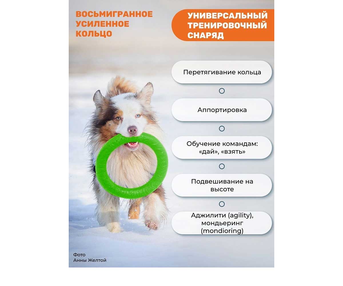Игрушка Doglike (Доглайк) Кольцо 8-Гранное Большое D-0388 Зеленый