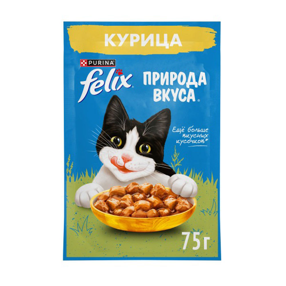 Влажный Корм Felix (Феликс) Природа Вкуса Для Кошек Курица 75г