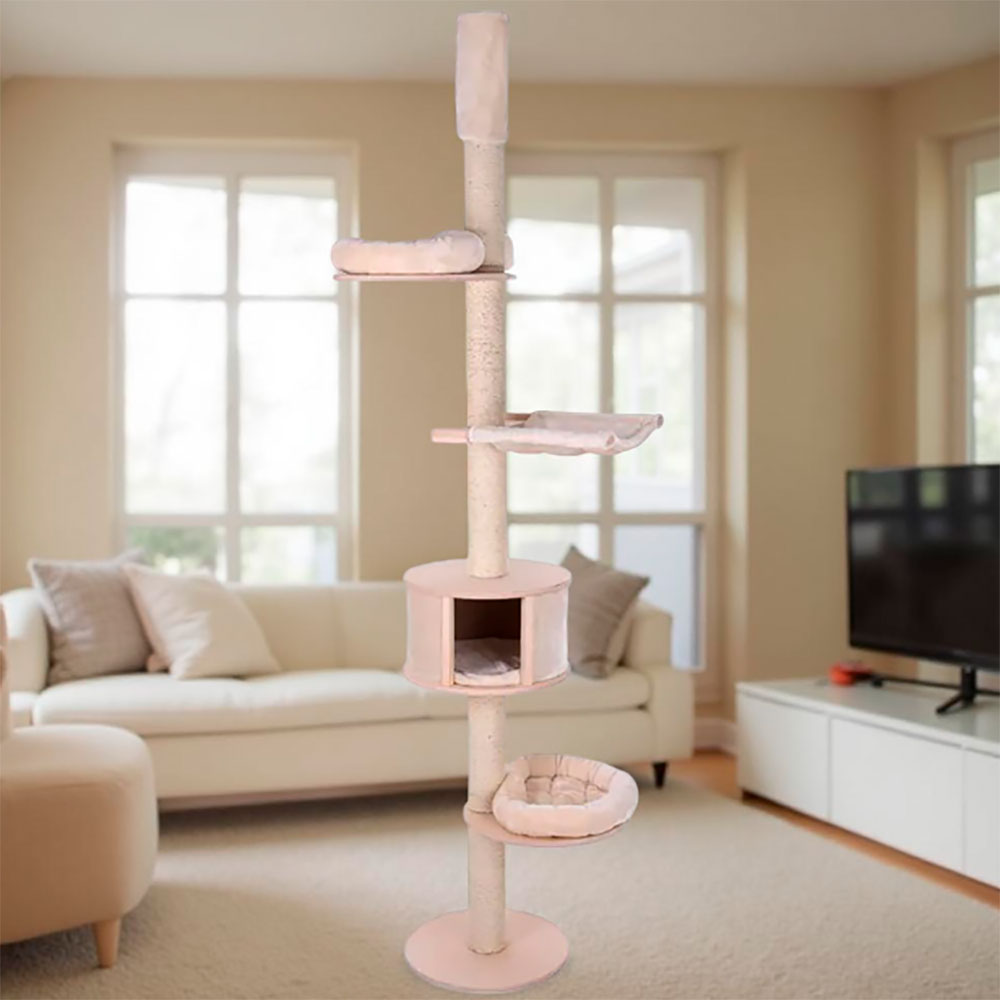 Игровой Комплекс Для Кошек Mypets (МайПетс) High House 241-270*82*48см 67252 Кремовый