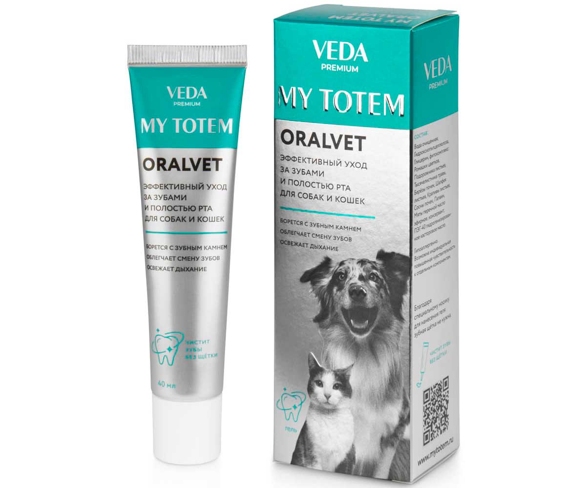 Гель Для Зубов My Totem (Май Тотем) Oralvet Для Кошек Собак 40мл