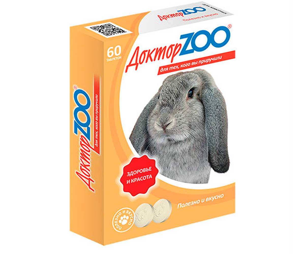 Доктор Zoo (Зоо) Мультивитаминное Лакомство Для Кроликов 60т