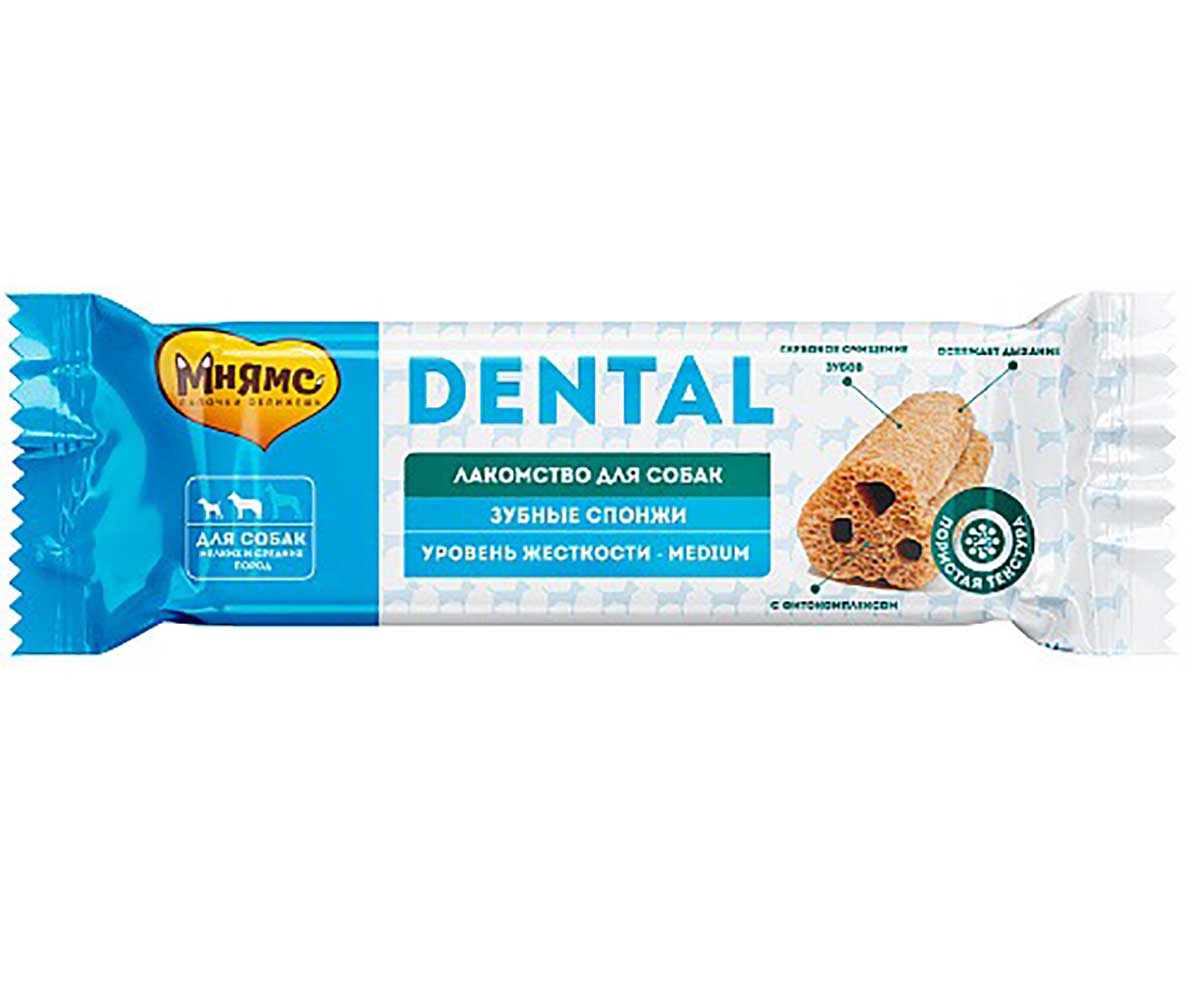 Лакомство Мнямс Dental Для Собак Зубные Спонжи 15г