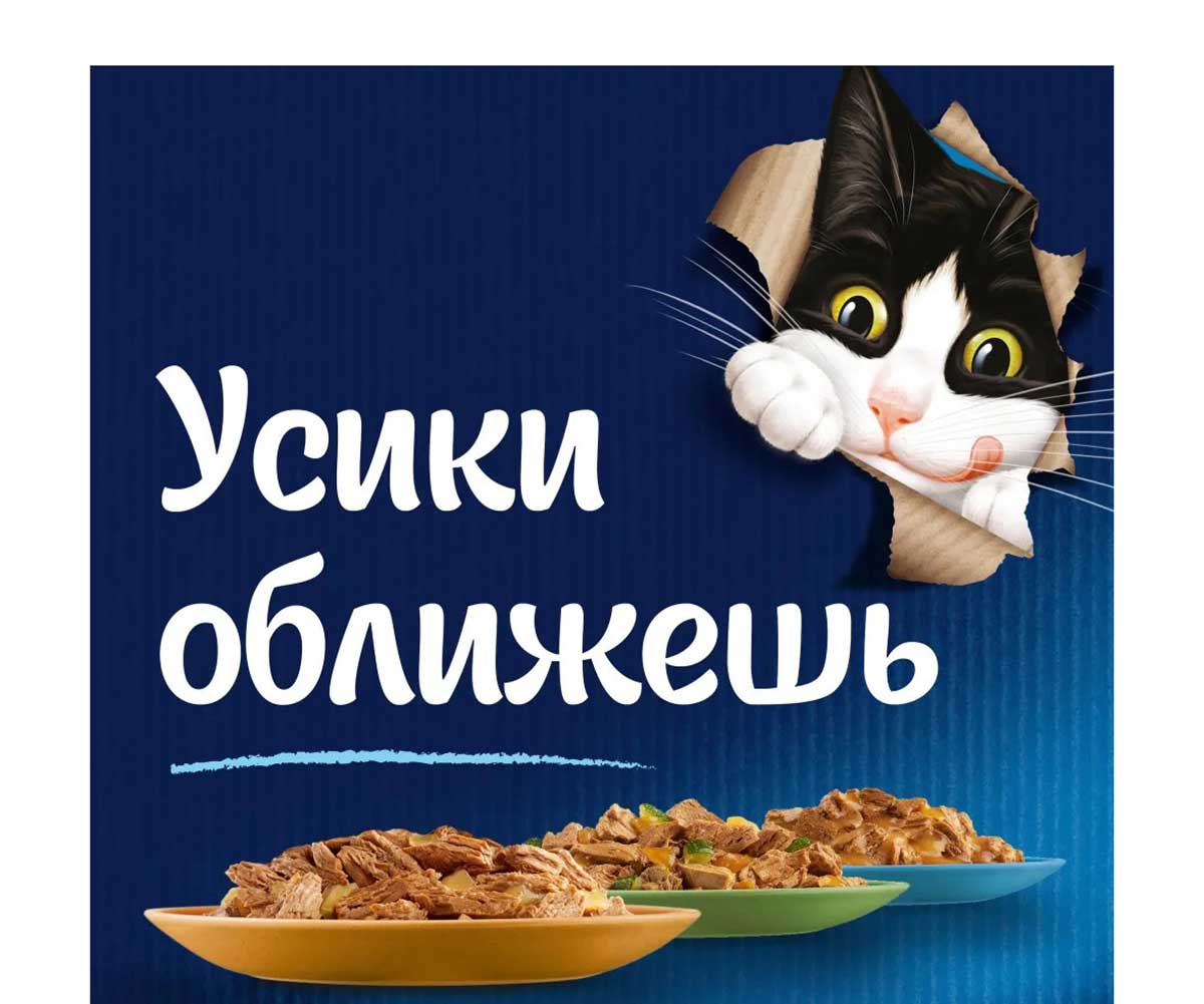 Влажный Корм Felix (Феликс) Двойной Вкус Для Кошек Говядина и Птица в Желе 75г (1*26)
