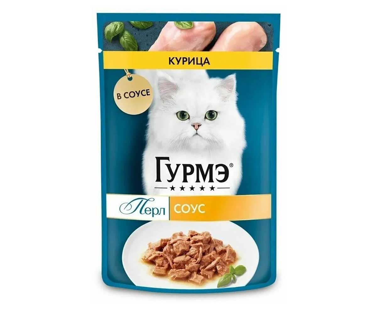 Влажный Корм Гурмэ Перл Для Кошек Курица в Соусе 75г (1*26)