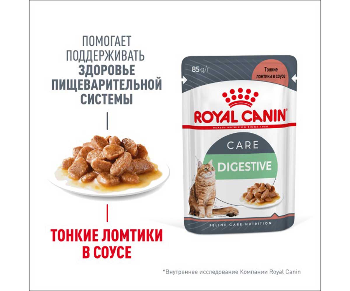 Влажный Корм Royal Canin (Ройял Канин) Для Кошек При Аллергии в Соусе Digest Sensitive 85г (1*28)