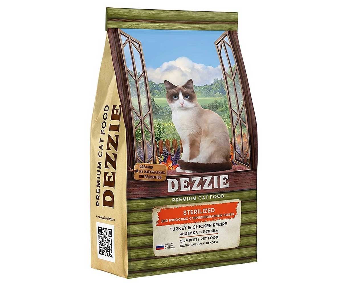 Сухой Корм Dezzie (Деззи) Для Стерилизованных Кошек Индейка и Курица Sterilized Cat 2кг 5659141