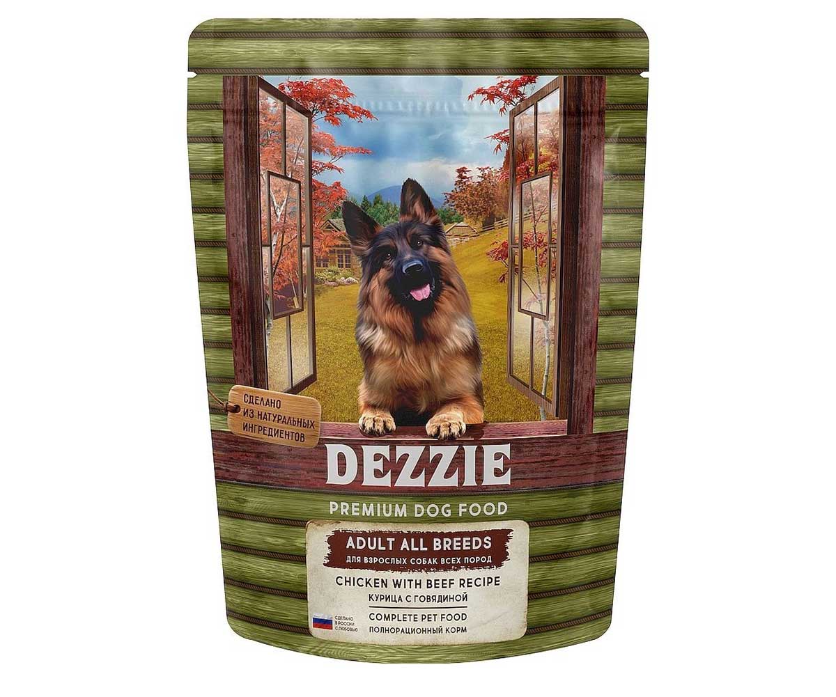 Сухой Корм Dezzie (Деззи) Для Собак Курица и Говядина Adult Dog 800г 5659040