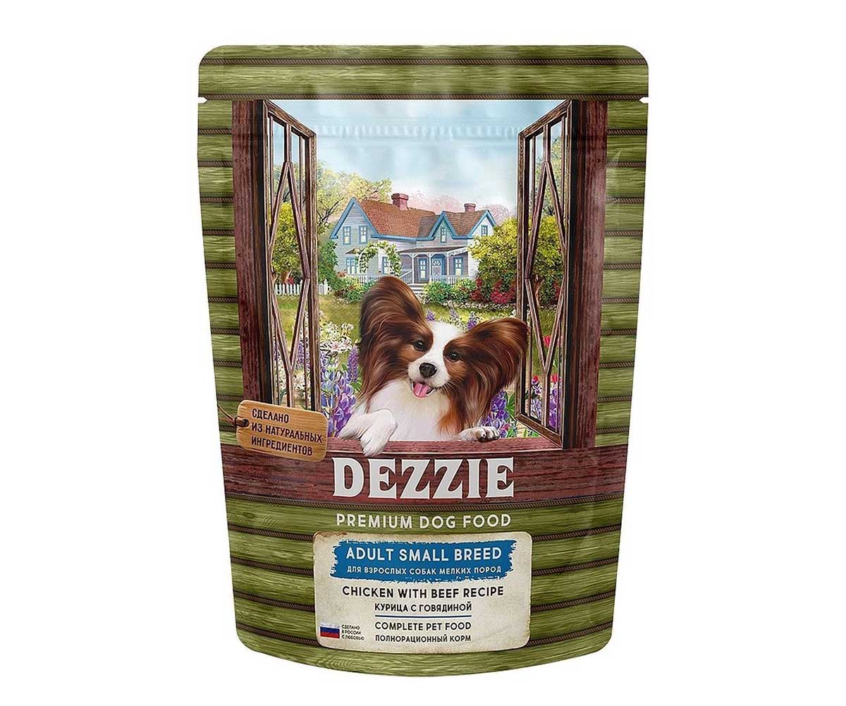 Сухой Корм Dezzie (Деззи) Для Собак Мелких Пород Курица и Говядина Adult Dog Small Breed 800г 5659010