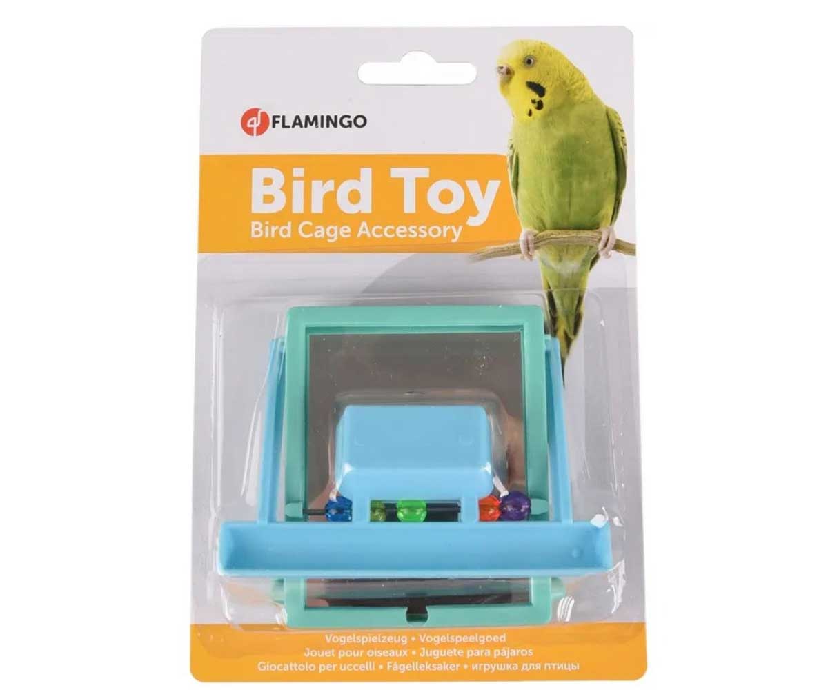 Игрушка Trixie (Трикси) Для Птиц Зеркало в Рамке с Жердочкой Flamingo Fl100291