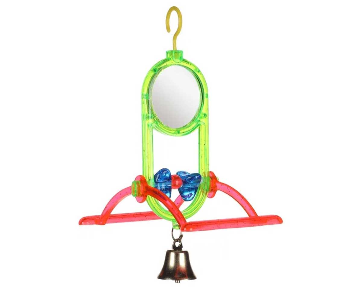Игрушка Trixie (Трикси) Для Птиц Зеркало с Жердочками и Колокольчиком Flamingo Fl100309