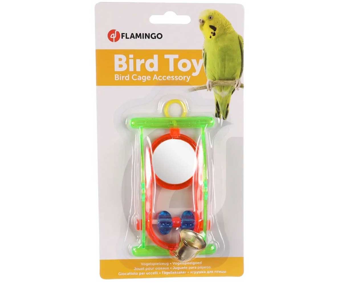 Игрушка Trixie (Трикси) Для Птиц Зеркало с Жердочками и Колокольчиком Flamingo Fl100309