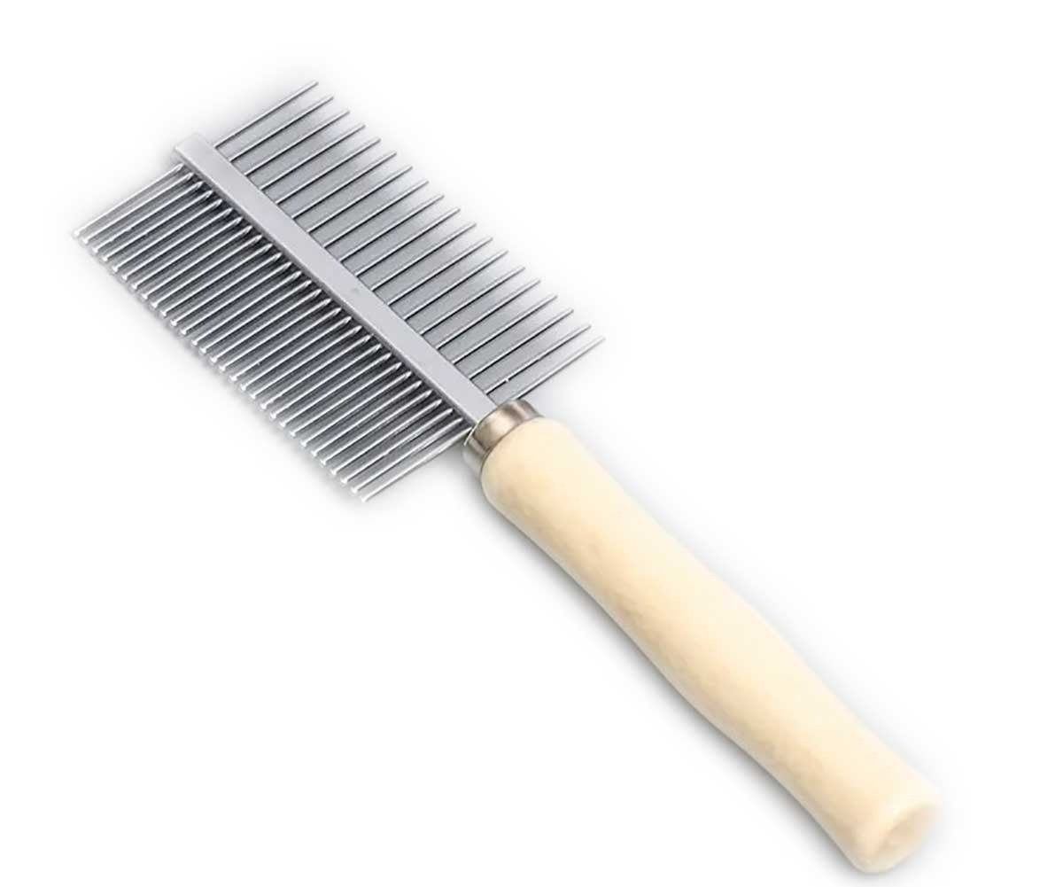 Расческа Brava (Брава) Wood 2-Сторонняя Деревянная Ручка 17*5,5см 9429399