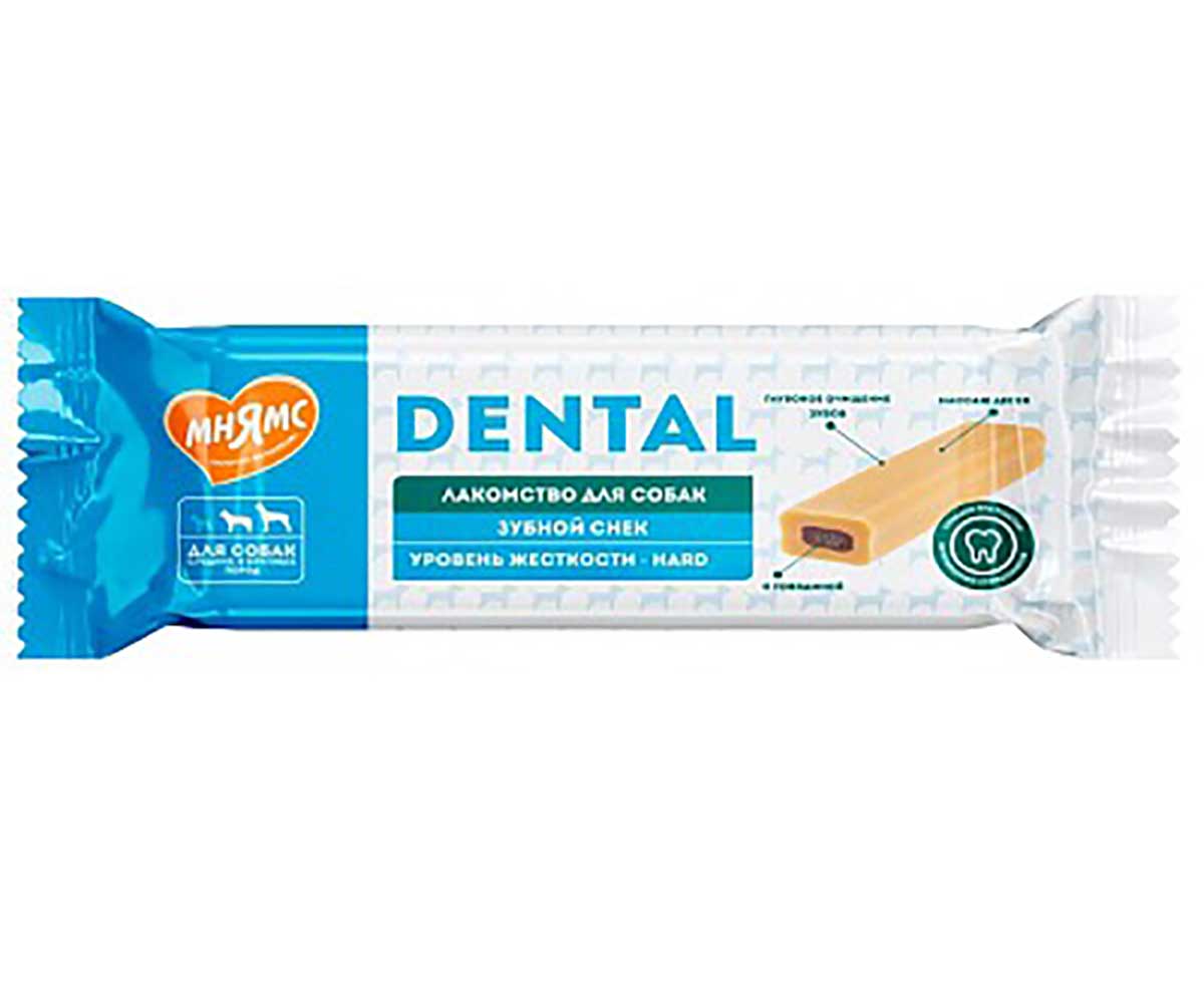 Лакомство Мнямс Для Собак Зубной Снек с Говядиной Dental 95г