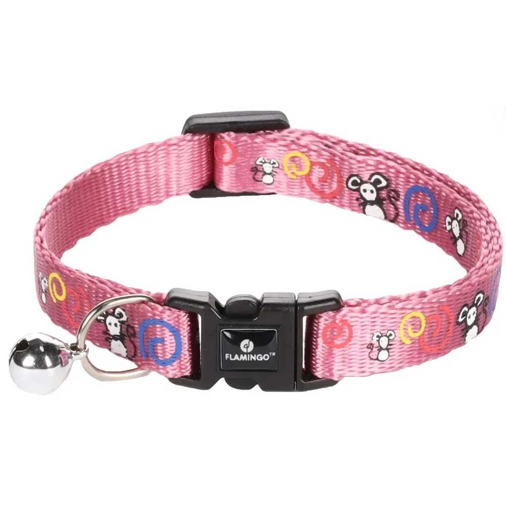 Ошейник Trixie (Трикси) Ziggi Для Кошек Нейлон 20-35см/10мм Fl1031356 Лиловый/Принт Мышки
