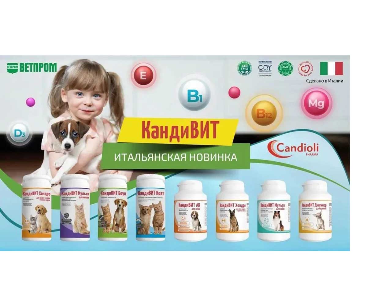 Витамины Кандивит Боун Для Собак и Кошек 50-Таблеток