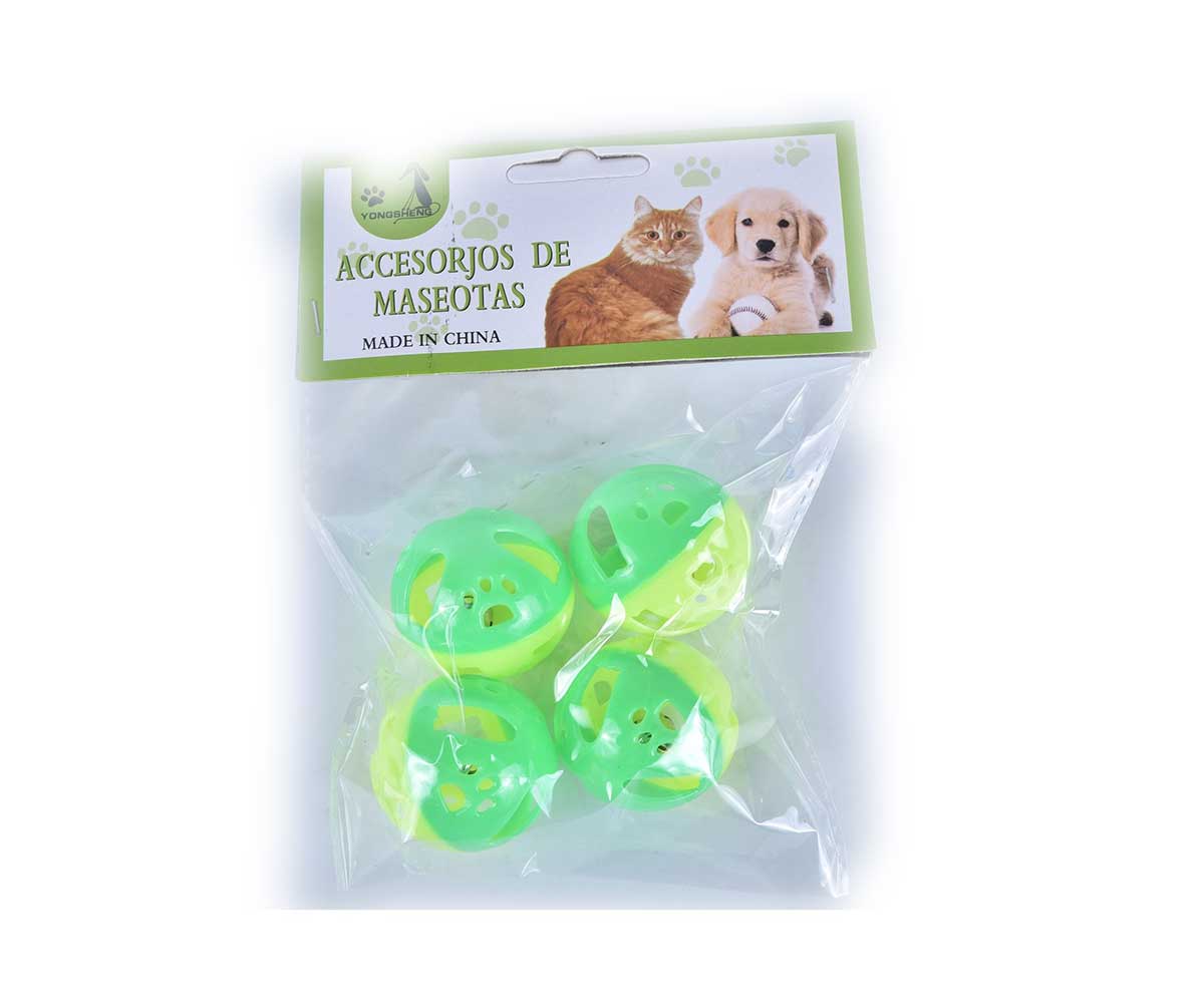 Игрушка Для Кошек Шарики с Колокольчиком Набор 4шт 31019-0164 3,5см