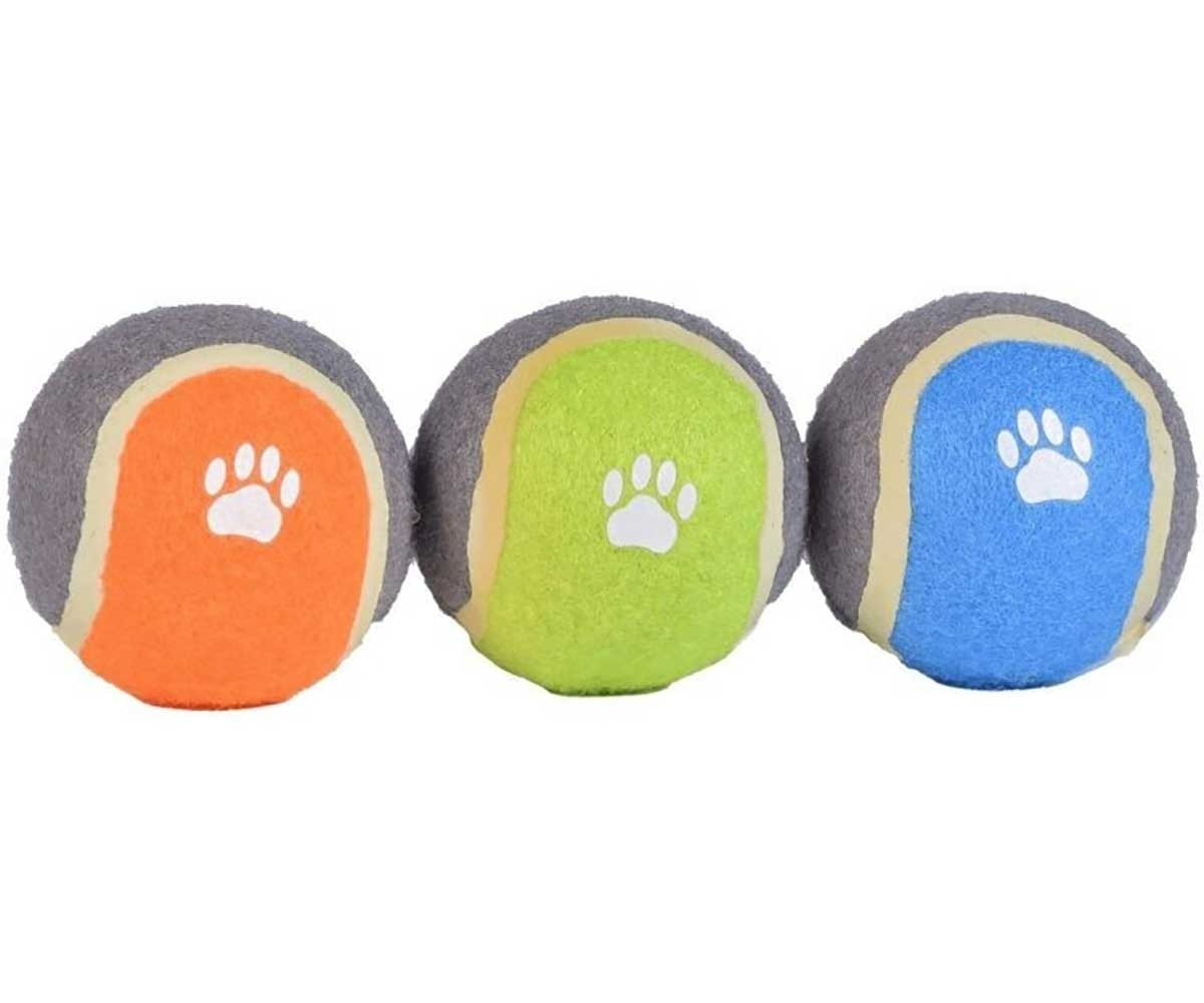 Игрушка Nunbell (Нанбелл) Для Собак Мяч Набор 3шт Tiag7716 6,5см Резина и Войлок