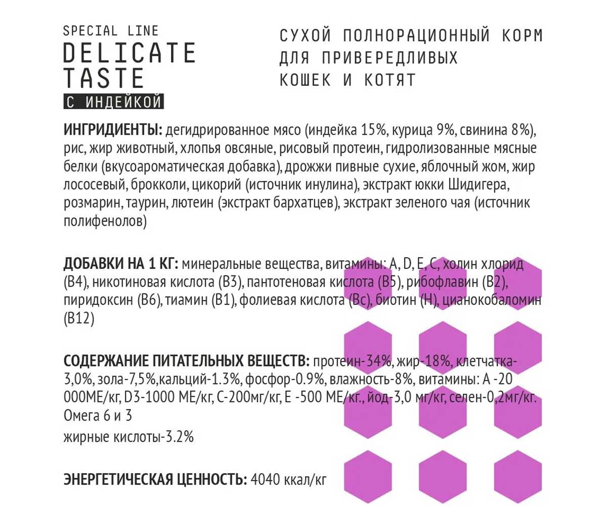 Сухой Корм Ajo (Аджо) Для Привередливых Кошек и Котят Индейка 400г (1*24)
