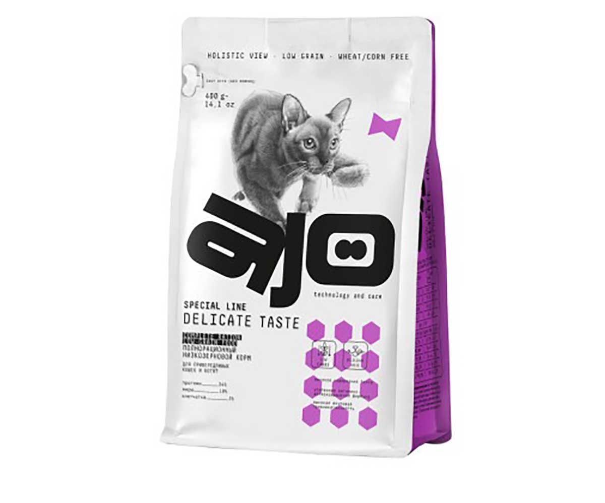 Сухой Корм Ajo (Аджо) Для Привередливых Кошек и Котят Индейка 400г (1*24)