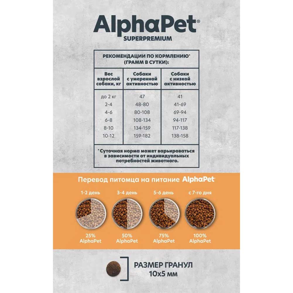 Сухой Корм Alphapet (Альфапет) Superpremium Monoprotein Для Мелких Собак Индейка  500г 52642