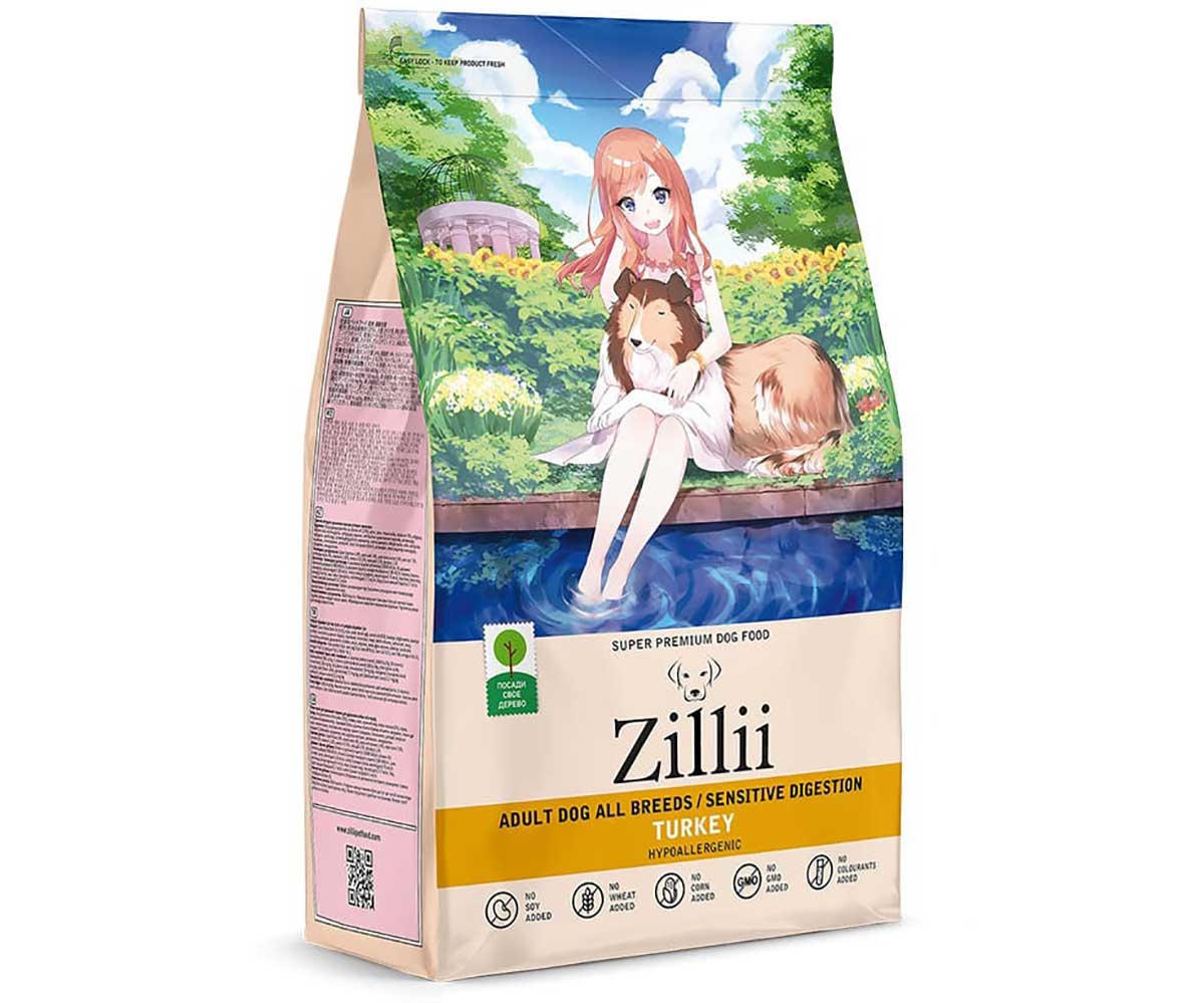 Сухой Корм Zillii (Зиллии) Для Собак с Чувствительным Пищеварением Индейка Adult Dog Sensitive Digestion 3кг 5658071
