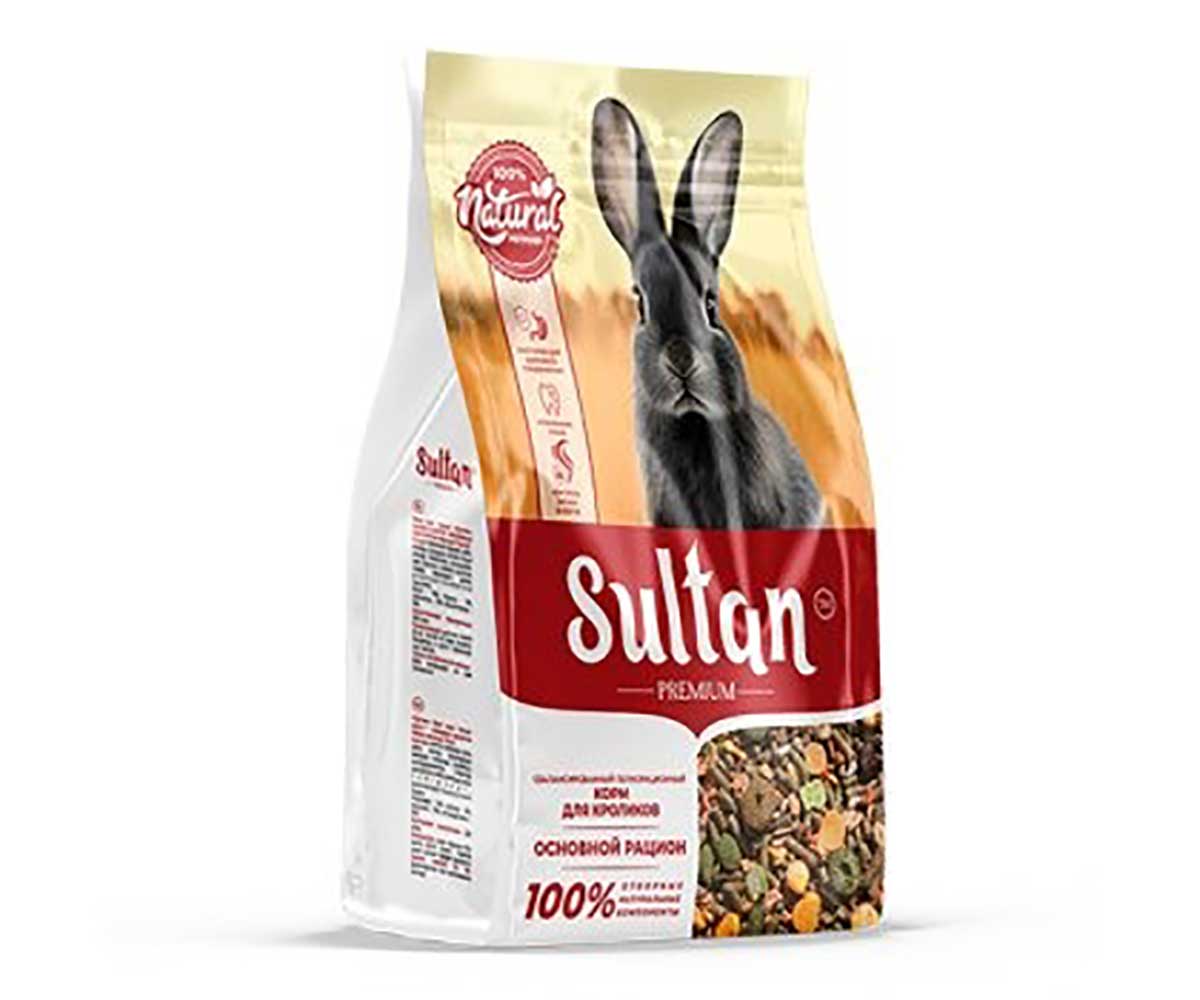 Корм Sultan (Султан) Premium Для Кроликов Основной Рацион (1*18) 400г Пленка