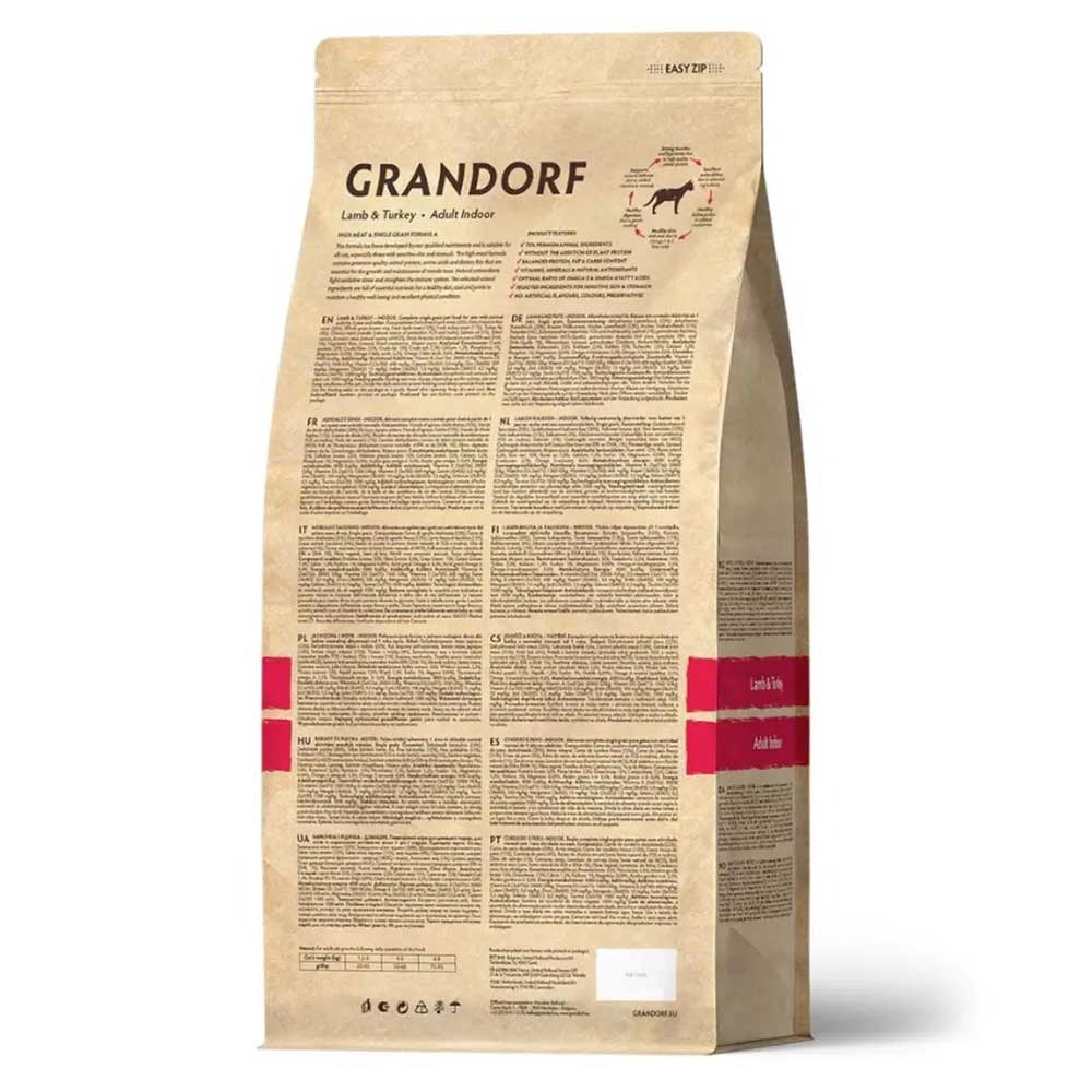 Сухой Корм Grandorf (Грэндорф) Cat Indoor Lamb&Turkey Для Домашних Кошек Ягненок и Индейка 2кг 1225