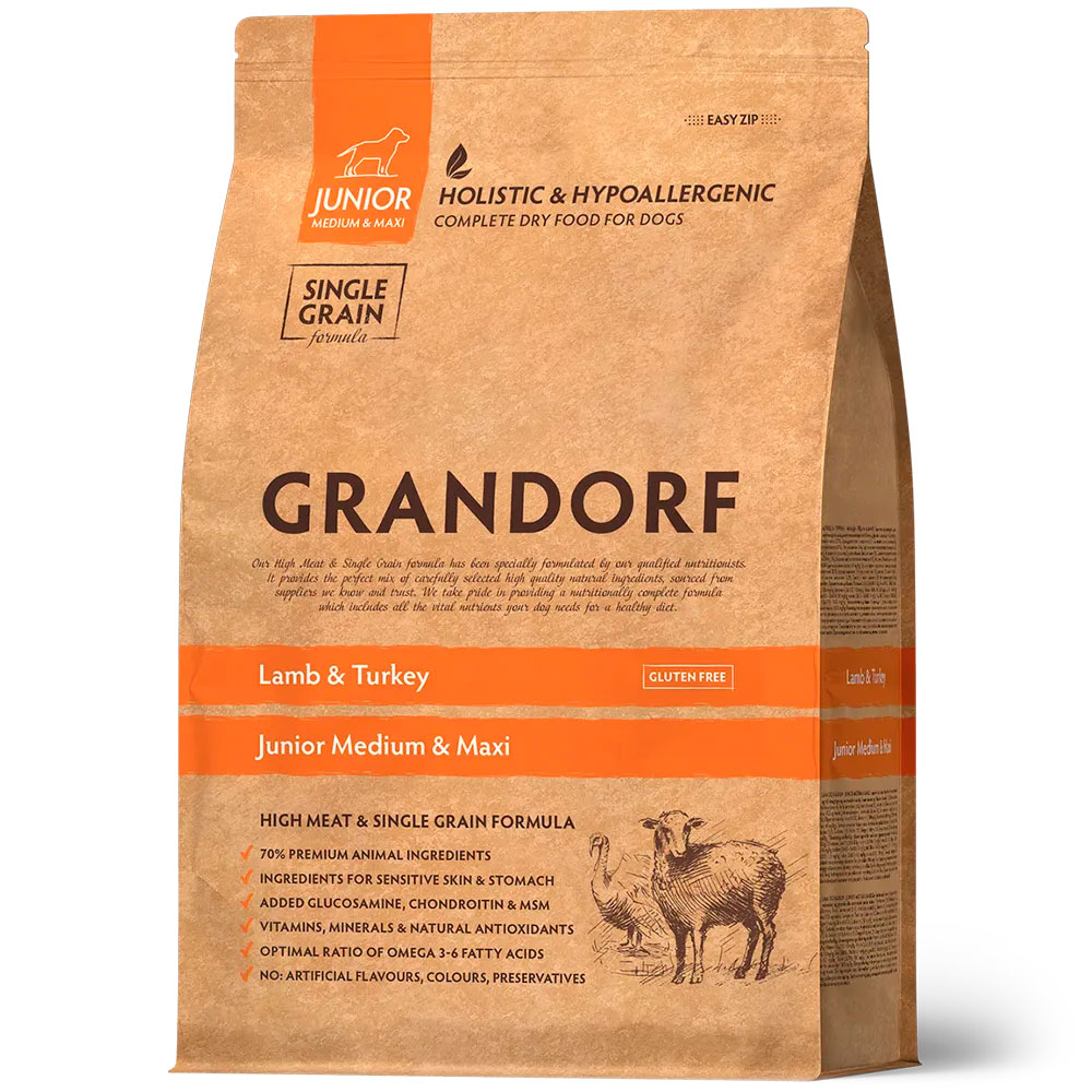 Сухой Корм Grandorf (Грэндорф) Junior Lamb&Rice Для Щенков Ягненок и Индейка 3кг 0891