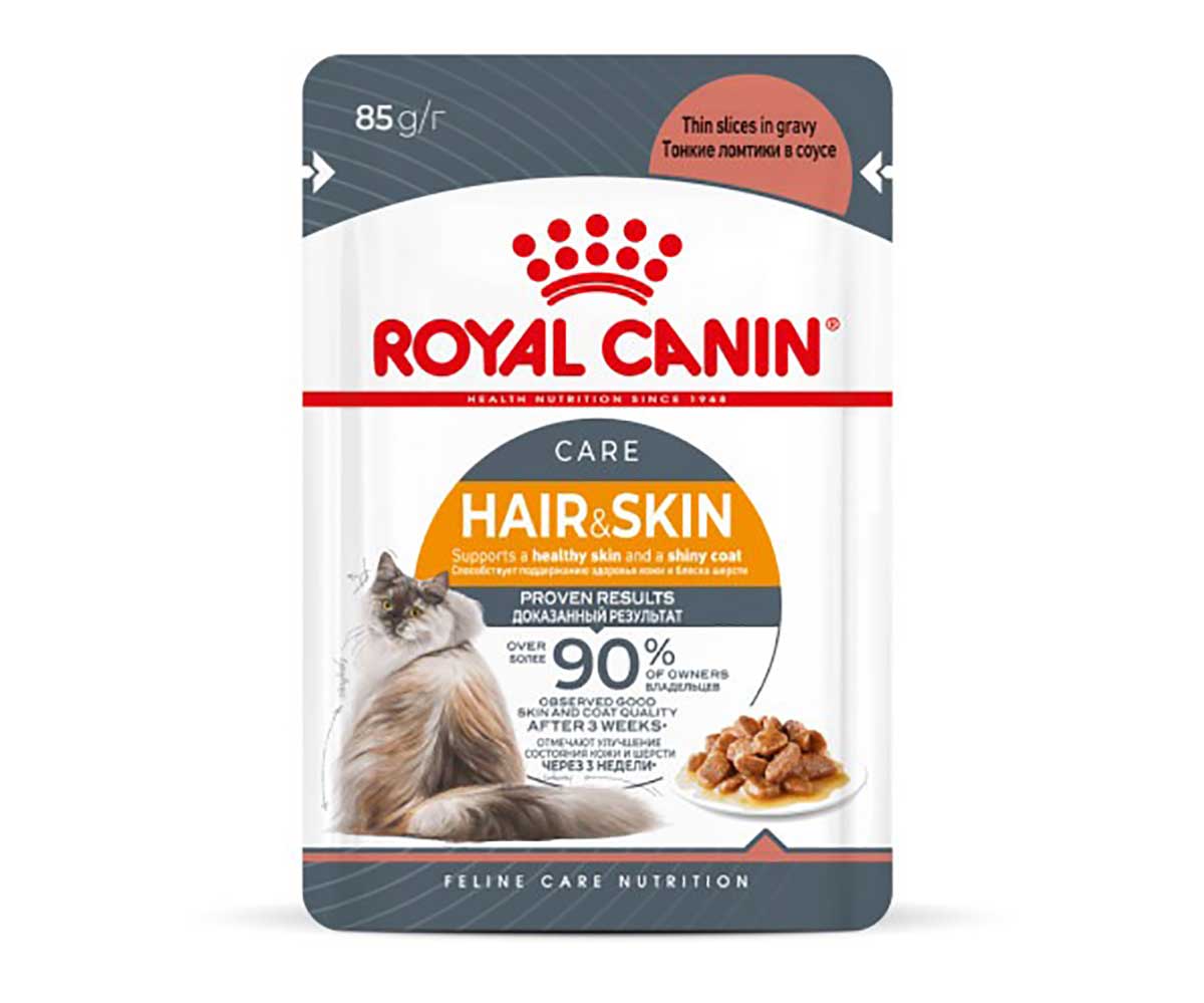 Влажный Корм Royal Canin (Ройял Канин) ДЛя Кошек При Аллергии в Соусе Hair&Skin Care 85г (1*28)