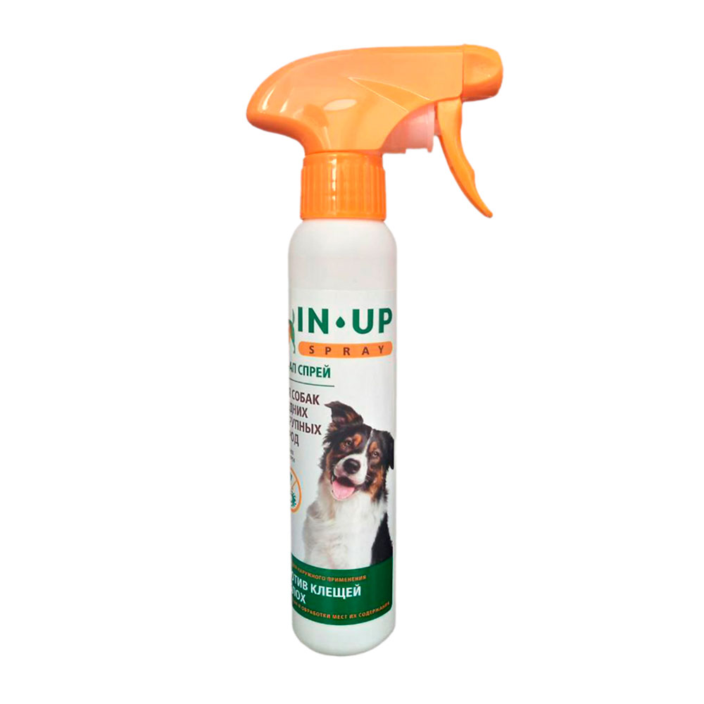 In-Up (Ин-Ап) Spray Спрей Против Блох и Клещей Для Собак Средних и Крупных Пород 150мл