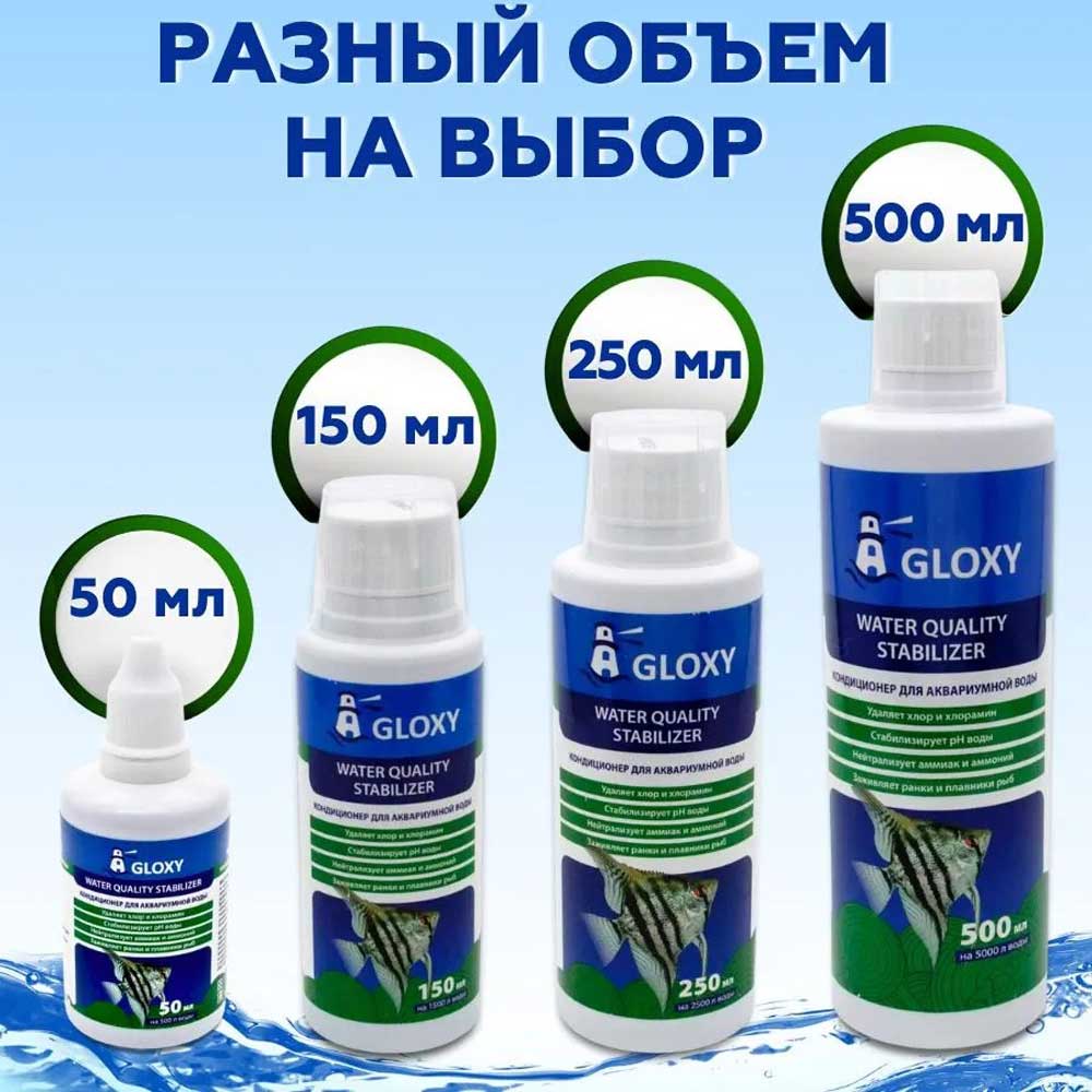 Кондиционер Gloxy (Глокси) Water Quality Stabilizer 150мл Gl-084131