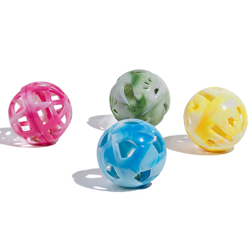 Игрушка Для Кошек Wogy (Воги) Шарик с Колокольчиком Набор 4 Штуки 2024-0728