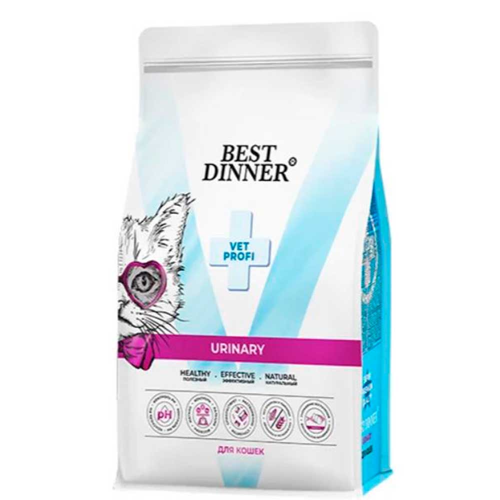 Лечебный Сухой Корм Best Dinner (Бест Диннер) Для Кошек При Струвитном Уролитиазе с Поддержанием Здоровья Мочевыводящих Путей. 400г 75110