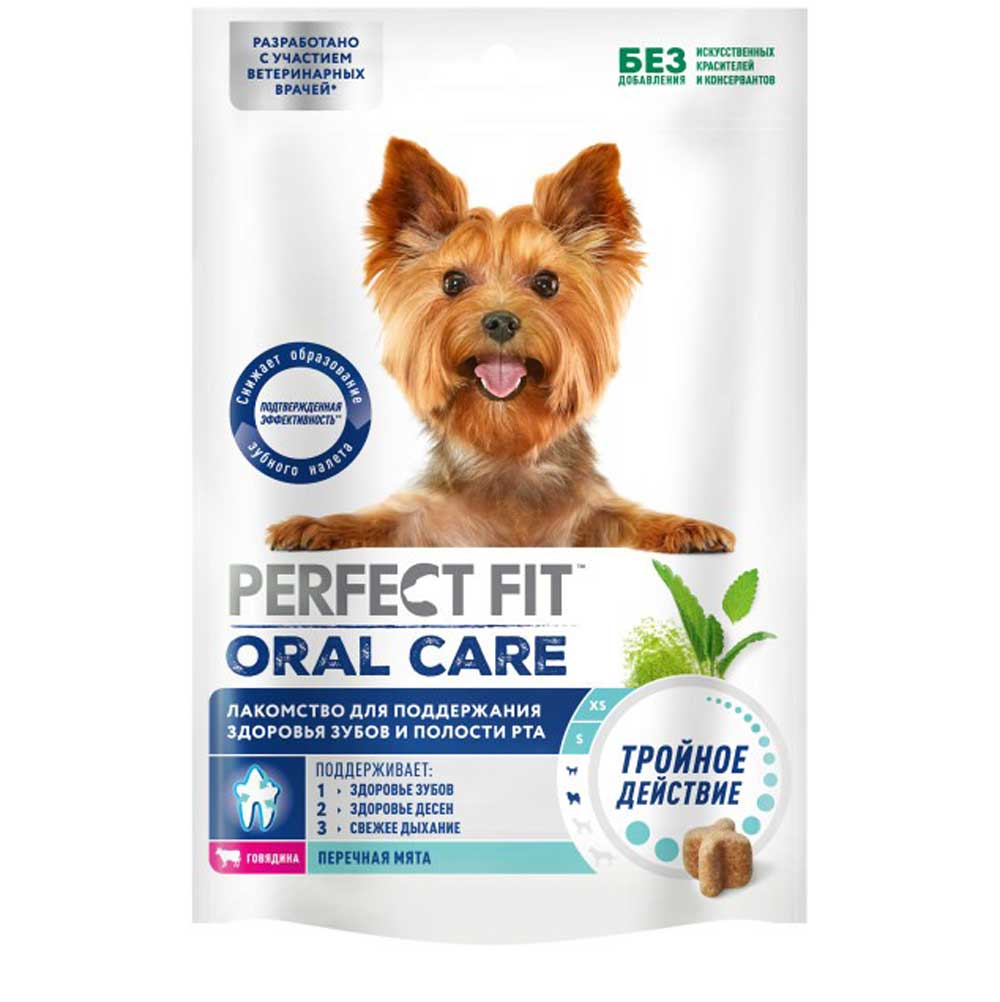 Лакомство Perfect Fit (Перфект Фит) Для Собак 90г Говядина Здоровье Полости Рта (1*12)