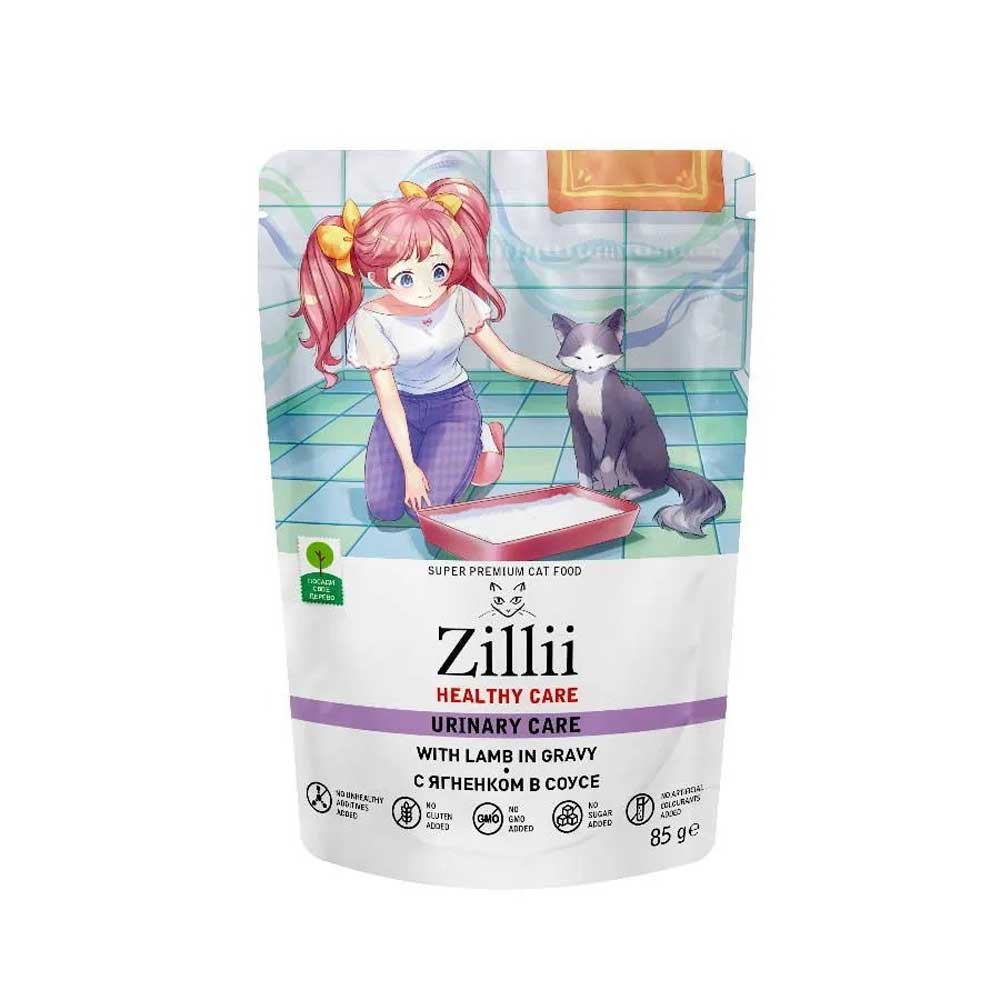 Влажный Корм Zillii (Зилли) Healthy Care Urinary Care Для Кошек PH Контроль 85г Ягненок в Соусе 5657150