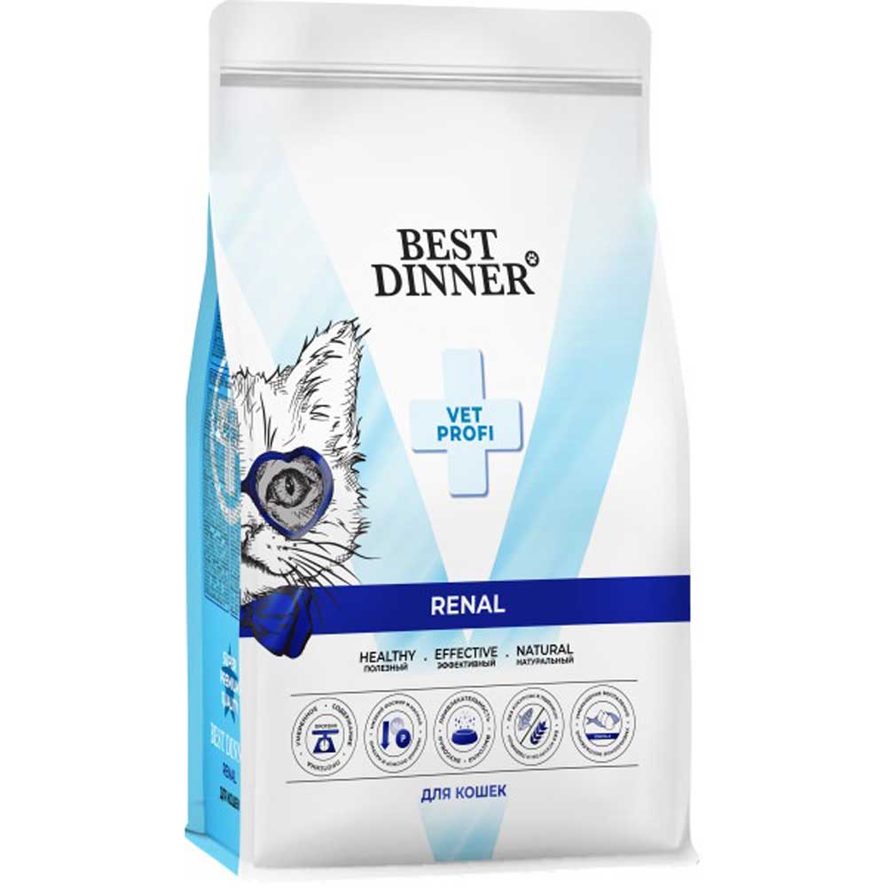 Сухой Корм Best Dinner (Бест Диннер) Vet Profi Renal Для Кошек  При Болезни Почек 400г 75103